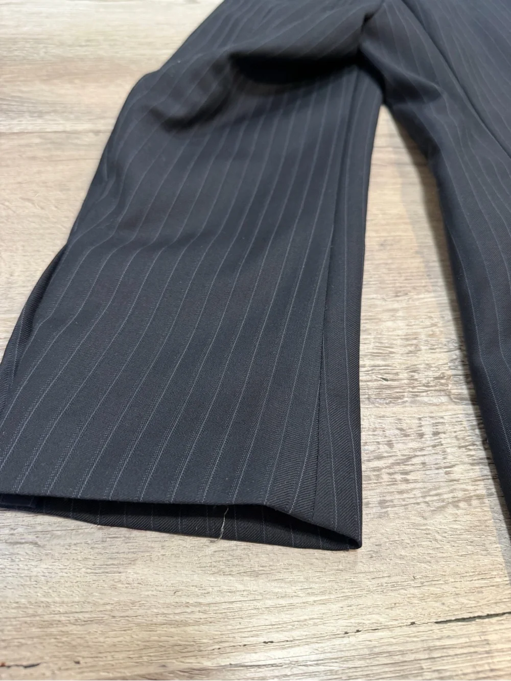 Prontomoda 100% Marino Wool Men’s Navy Pinstriped Sport Suit Jacket